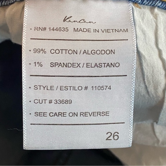 KanCan Women's Mid Rise Distressed Skinny Jeans Medium Wash Size 26 stretch - Picture 9 of 9